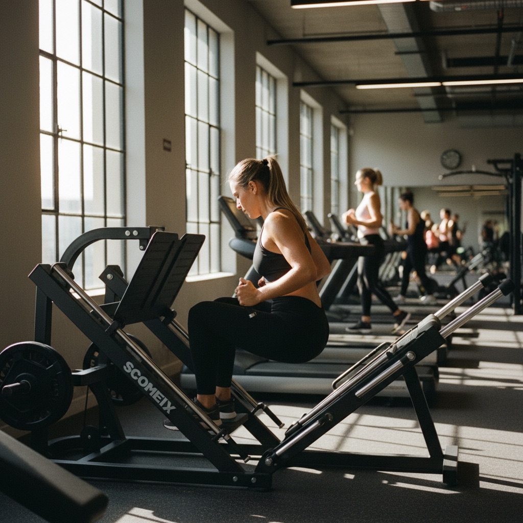 Salles de sport au travail : Des membres s'entraînent sur des machines dans une salle de sport moderne